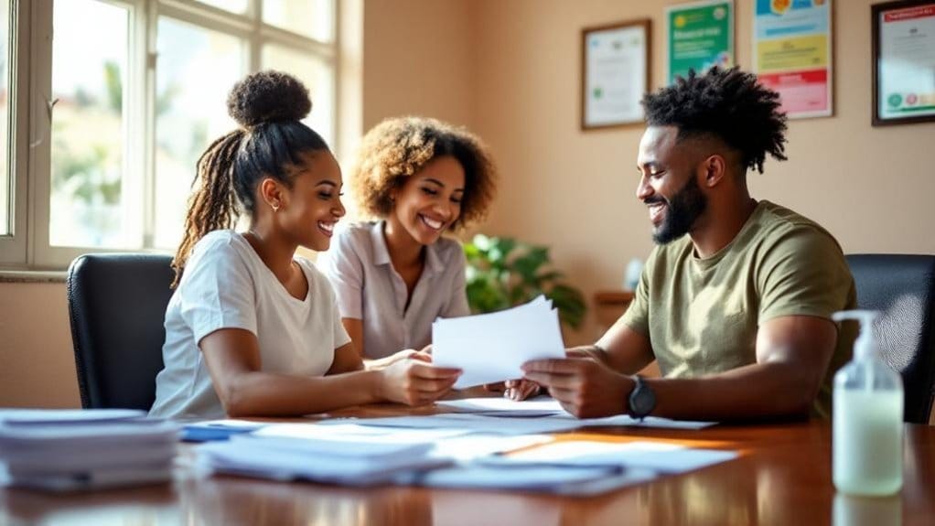 verificações de saúde e antecedentes